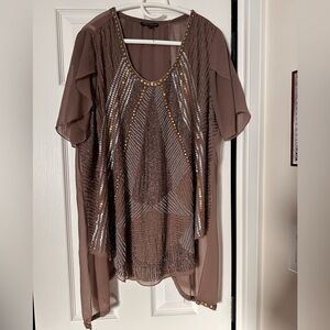 Alberto Makali sheer beaded top